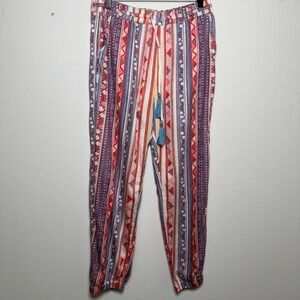 Sundance‎ Women Pull On Casual Jogger Pants Small Boho Southwestern Geometric